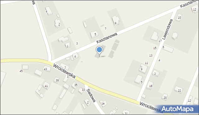 Sadków, Kasztanowa, 4d, mapa Sadków