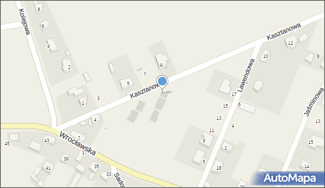 Sadków, Kasztanowa, 4e, mapa Sadków