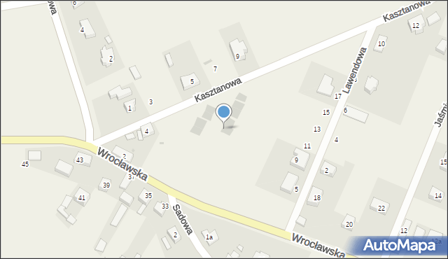 Sadków, Kasztanowa, 4j, mapa Sadków