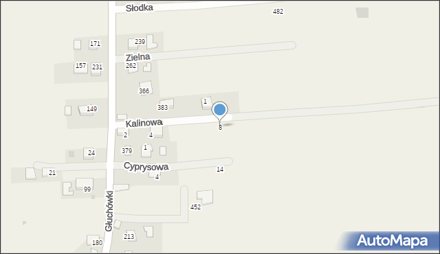 Sanka, Kalinowa, 8, mapa Sanka