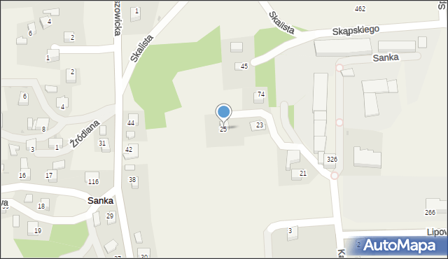 Sanka, Kasztanowa, 25, mapa Sanka