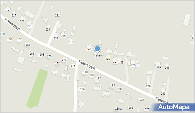 Sędziszów Małopolski, Kawęczyn, 247, mapa Sędziszów Małopolski