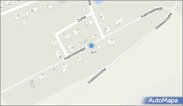 Sępólno Krajeńskie, Kalinowskiego Pawła, 9, mapa Sępólno Krajeńskie