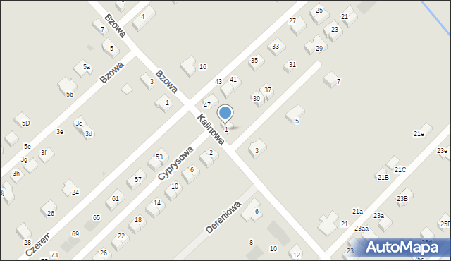 Siechnice, Kalinowa, 1, mapa Siechnice