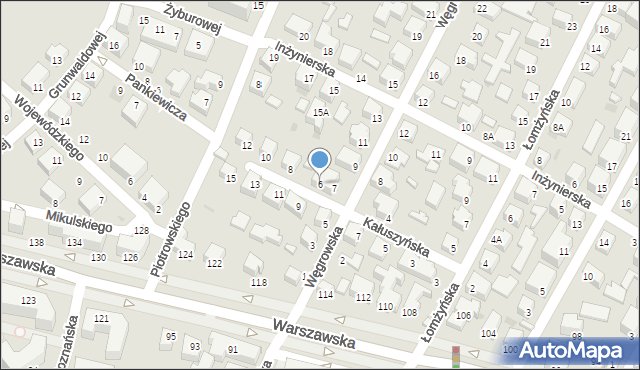 Siedlce, Kałuszyńska, 6, mapa Siedlce