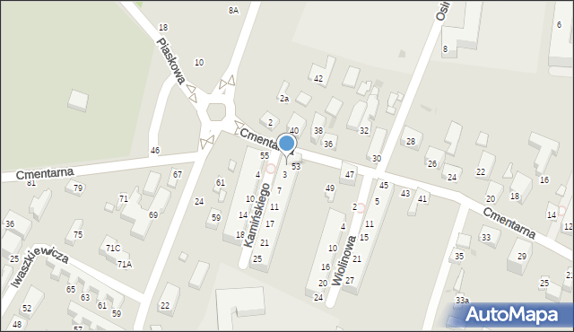 Siedlce, Kamińskiego Władysława, 1, mapa Siedlce