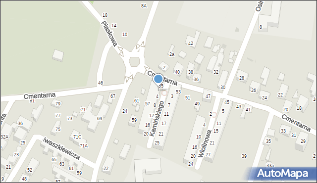 Siedlce, Kamińskiego Władysława, 2, mapa Siedlce