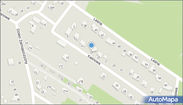 Siedlce, Kalinowa, 13, mapa Siedlce