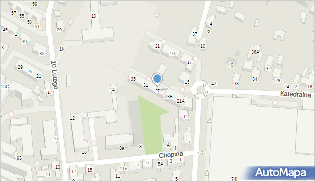 Siedlce, Katedralna, 27, mapa Siedlce