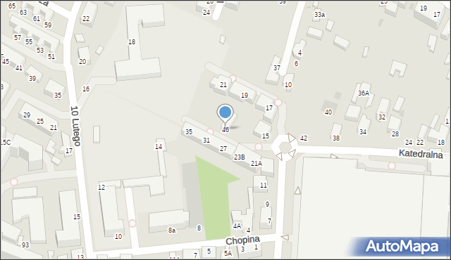 Siedlce, Katedralna, 46, mapa Siedlce