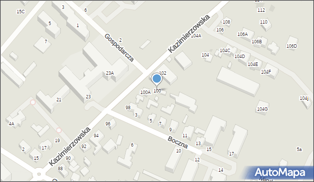 Siedlce, Kazimierzowska, 100, mapa Siedlce
