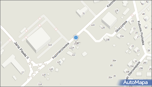 Siedlce, Kazimierzowska, 122B, mapa Siedlce