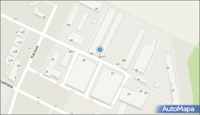 Siedlce, Karowa, 42, mapa Siedlce