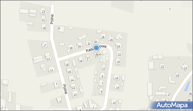 Siedlec, Kasztanowa, 15, mapa Siedlec