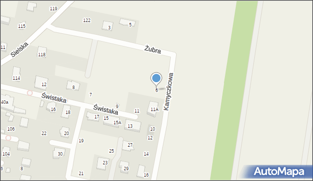 Siedliska, Kamyczkowa, 6, mapa Siedliska