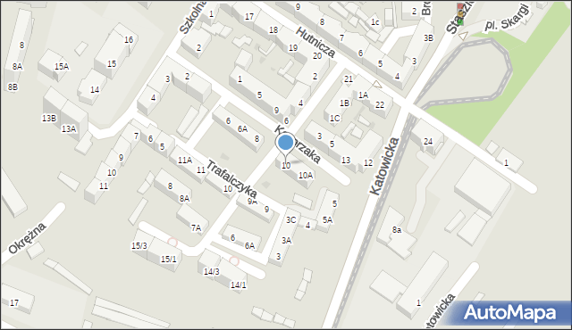 Siemianowice Śląskie, Kasprzaka Marcina, 10, mapa Siemianowice Śląskie