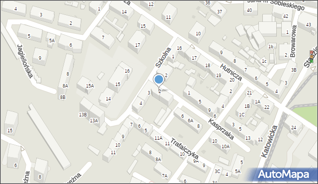 Siemianowice Śląskie, Kasprzaka Marcina, 2, mapa Siemianowice Śląskie