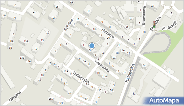 Siemianowice Śląskie, Kasprzaka Marcina, 7, mapa Siemianowice Śląskie