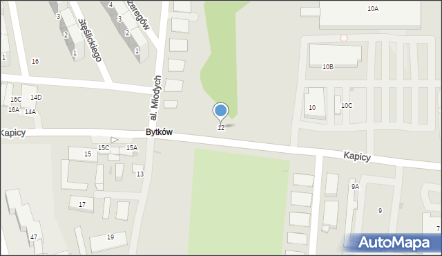 Siemianowice Śląskie, Kapicy Jana, ks., 12, mapa Siemianowice Śląskie