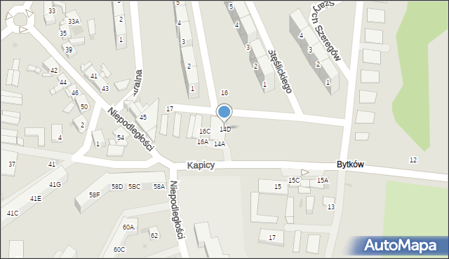 Siemianowice Śląskie, Kapicy Jana, ks., 14D, mapa Siemianowice Śląskie