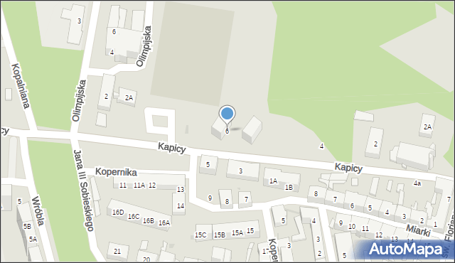 Siemianowice Śląskie, Kapicy Jana, ks., 6, mapa Siemianowice Śląskie