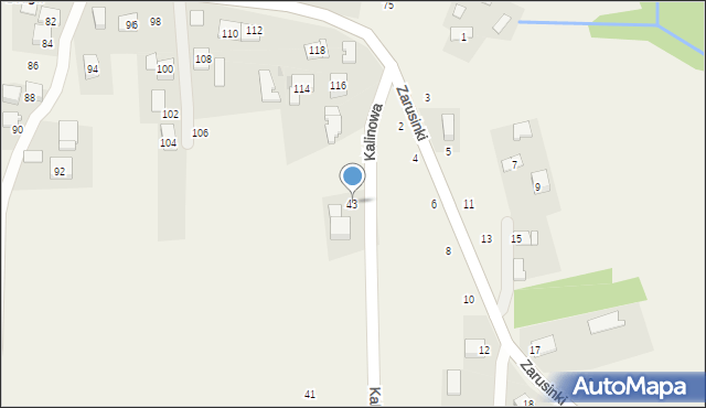 Siepraw, Kalinowa, 43, mapa Siepraw