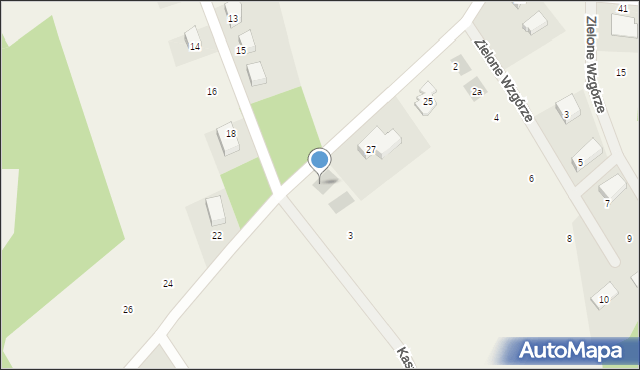 Sierakowice, Kasztanowa, 1a, mapa Sierakowice