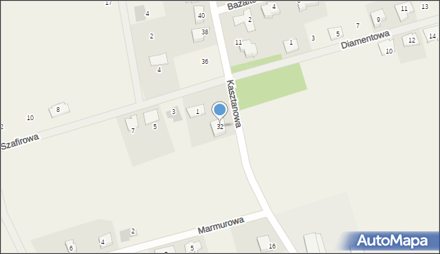 Sierosław, Kasztanowa, 32, mapa Sierosław