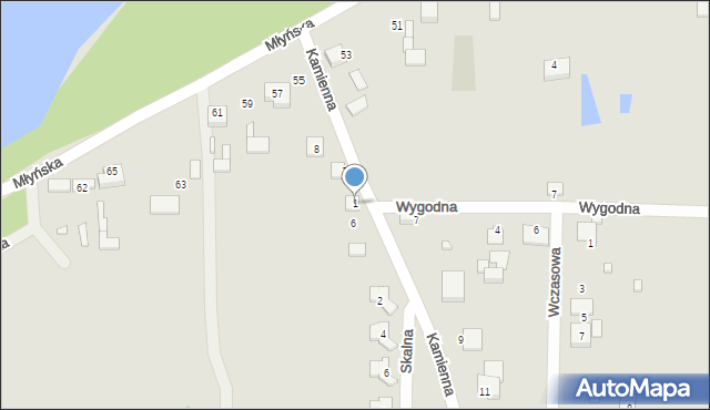 Siewierz, Kamienna, 1, mapa Siewierz