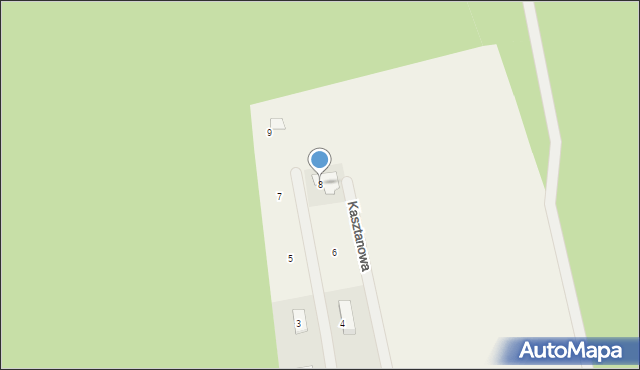 Silno, Kasztanowa, 8, mapa Silno
