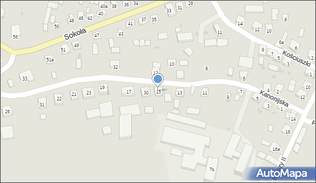 Skalbmierz, Kanonijska, 15, mapa Skalbmierz