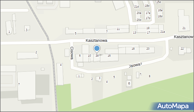 Skarbimierz-Osiedle, Kasztanowa, 14, mapa Skarbimierz-Osiedle