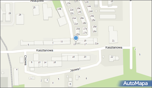 Skarbimierz-Osiedle, Kasztanowa, 15, mapa Skarbimierz-Osiedle