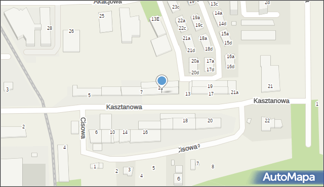 Skarbimierz-Osiedle, Kasztanowa, 9, mapa Skarbimierz-Osiedle