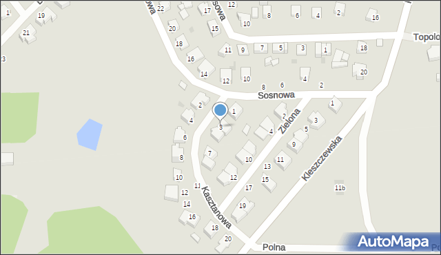 Skarszewy, Kasztanowa, 3, mapa Skarszewy