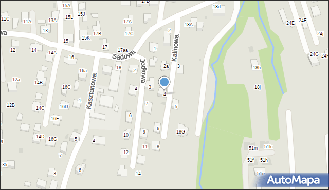 Skawina, Kalinowa, 4, mapa Skawina