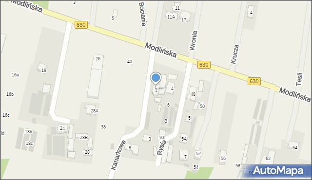 Skierdy, Kanarkowa, 1, mapa Skierdy