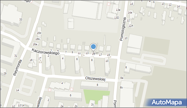 Skierniewice, Kaczorowskiego Ryszarda, prezydenta, 15, mapa Skierniewic