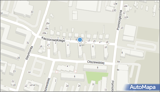 Skierniewice, Kaczorowskiego Ryszarda, prezydenta, 6, mapa Skierniewic