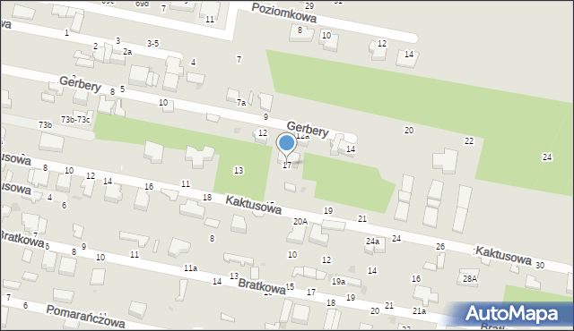 Skierniewice, Kaktusowa, 17, mapa Skierniewic