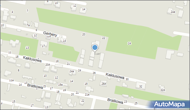 Skierniewice, Kaktusowa, 25b, mapa Skierniewic