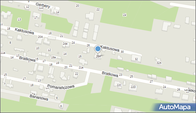 Skierniewice, Kaktusowa, 28A, mapa Skierniewic