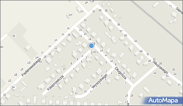 Skierniewice, Kasprowicza Jana, 1, mapa Skierniewic