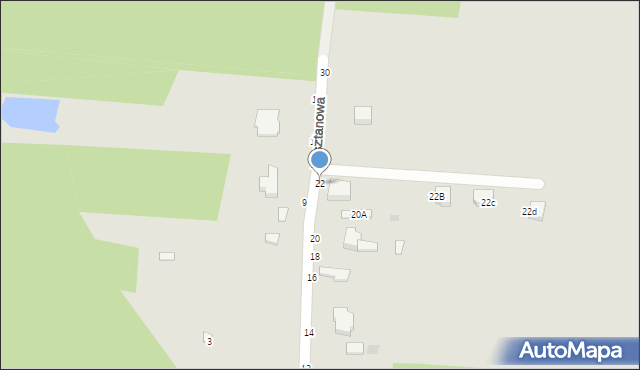 Skierniewice, Kasztanowa, 22, mapa Skierniewic