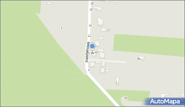 Skierniewice, Kasztanowa, 8b, mapa Skierniewic