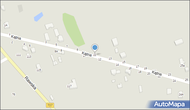 Skierniewice, Kątna, 11, mapa Skierniewic