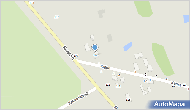 Skierniewice, Kątna, 1A, mapa Skierniewic