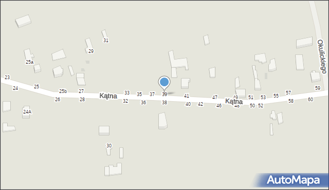 Skierniewice, Kątna, 39, mapa Skierniewic