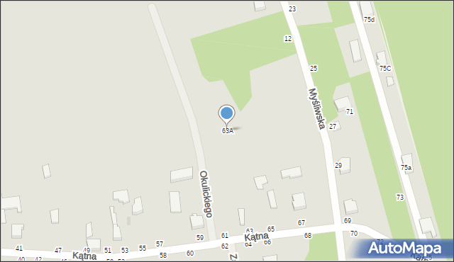 Skierniewice, Kątna, 63A, mapa Skierniewic