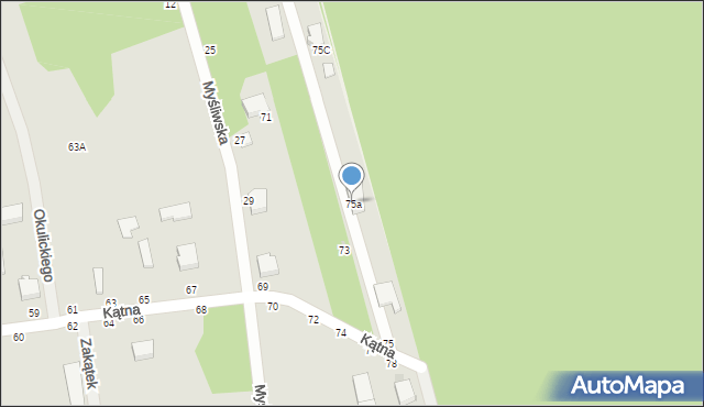 Skierniewice, Kątna, 75a, mapa Skierniewic